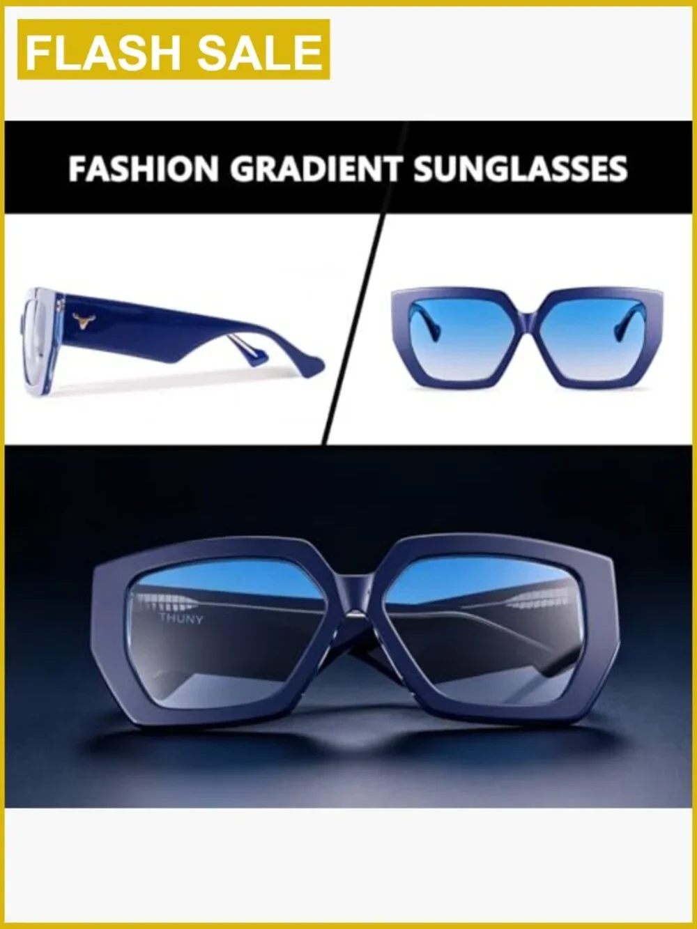 Oversized Square Polarized Sunglasses UV400 for Women Travel Driving
